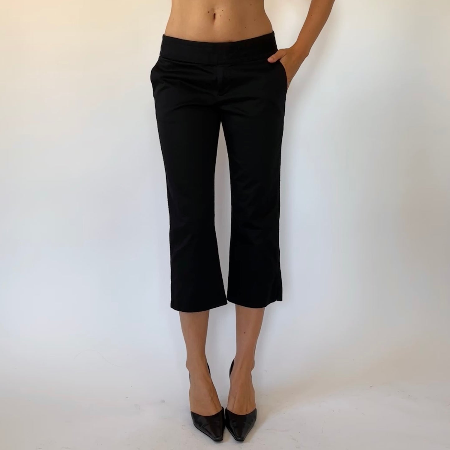 2000s Noir Capris (S)