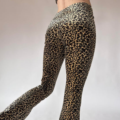 90s Leopard Velvet Two-Piece Set (S)