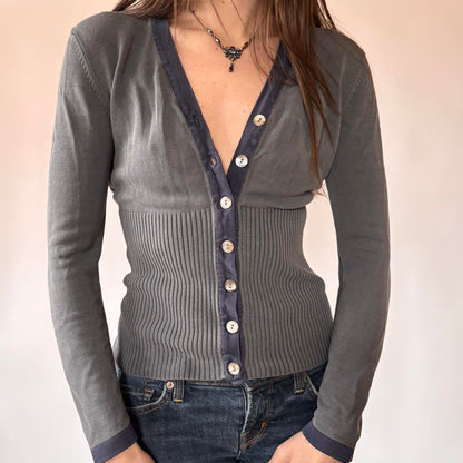 Slate Button Up Cardigan (M)