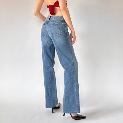 Y2K Rhinestone Embellished Jeans (S/M)