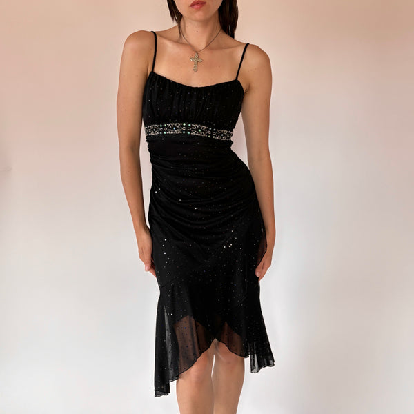 Y2K Mesh Sequin Dress (XS/S)