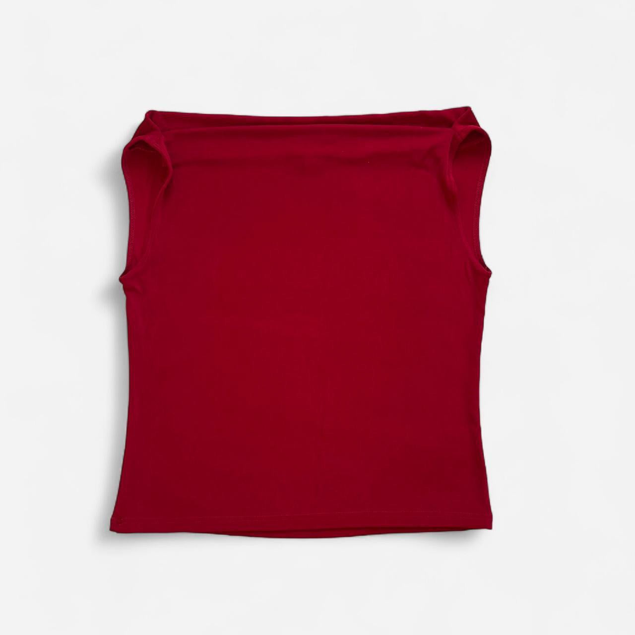 90s Slinky Cowl Neck Top (XL)