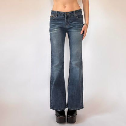 Y2K Faded Flare Jeans (M)