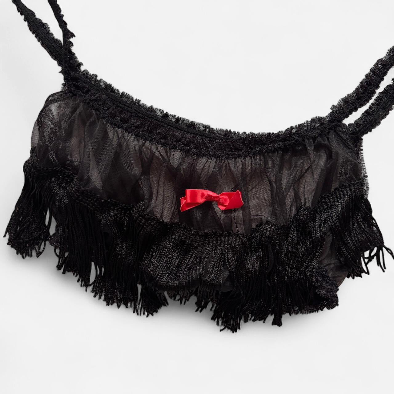 Fringy Mesh Bralette (S)