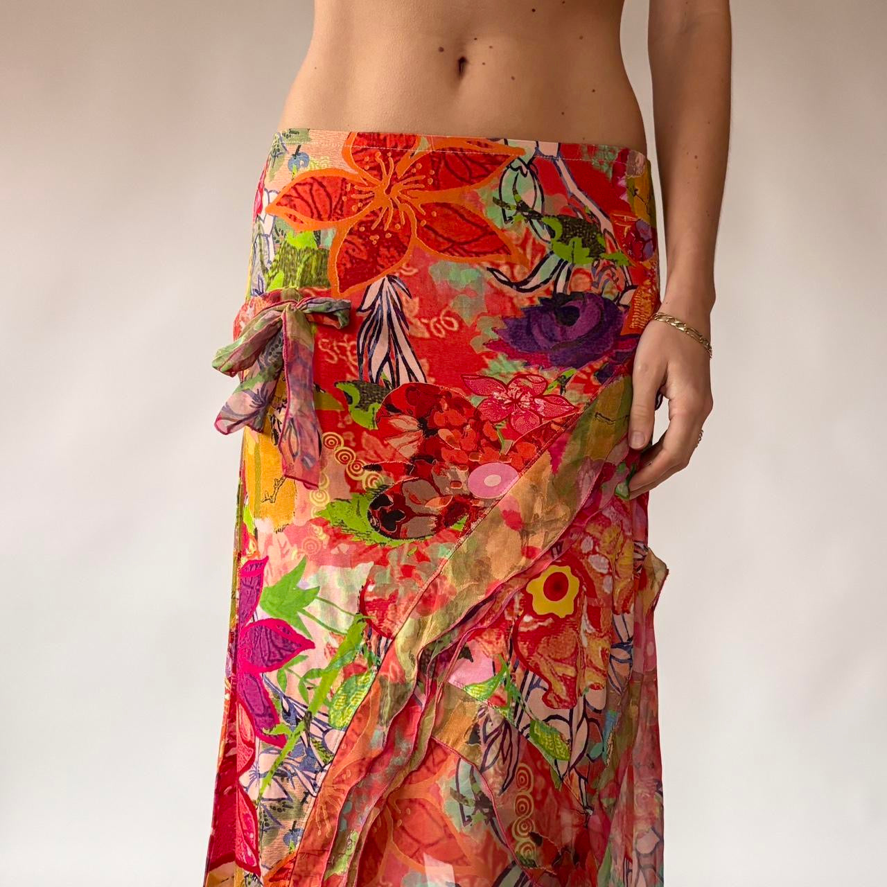 Colorful Graphic Printed Skirt (S/M)