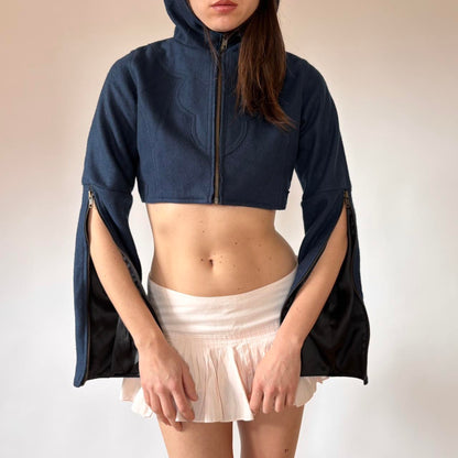 2000s Cropped Festival Hoodie (S)