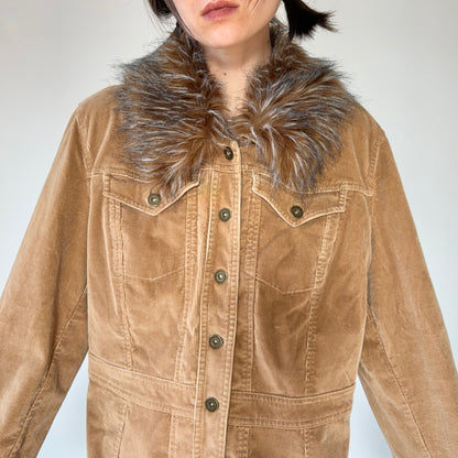 Y2K Corduroy Penny Lane Jacket (XL)