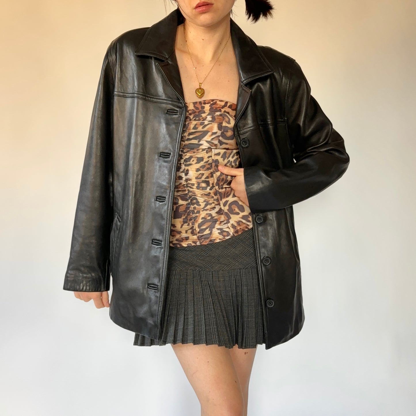 90s Leather Jacket (L)