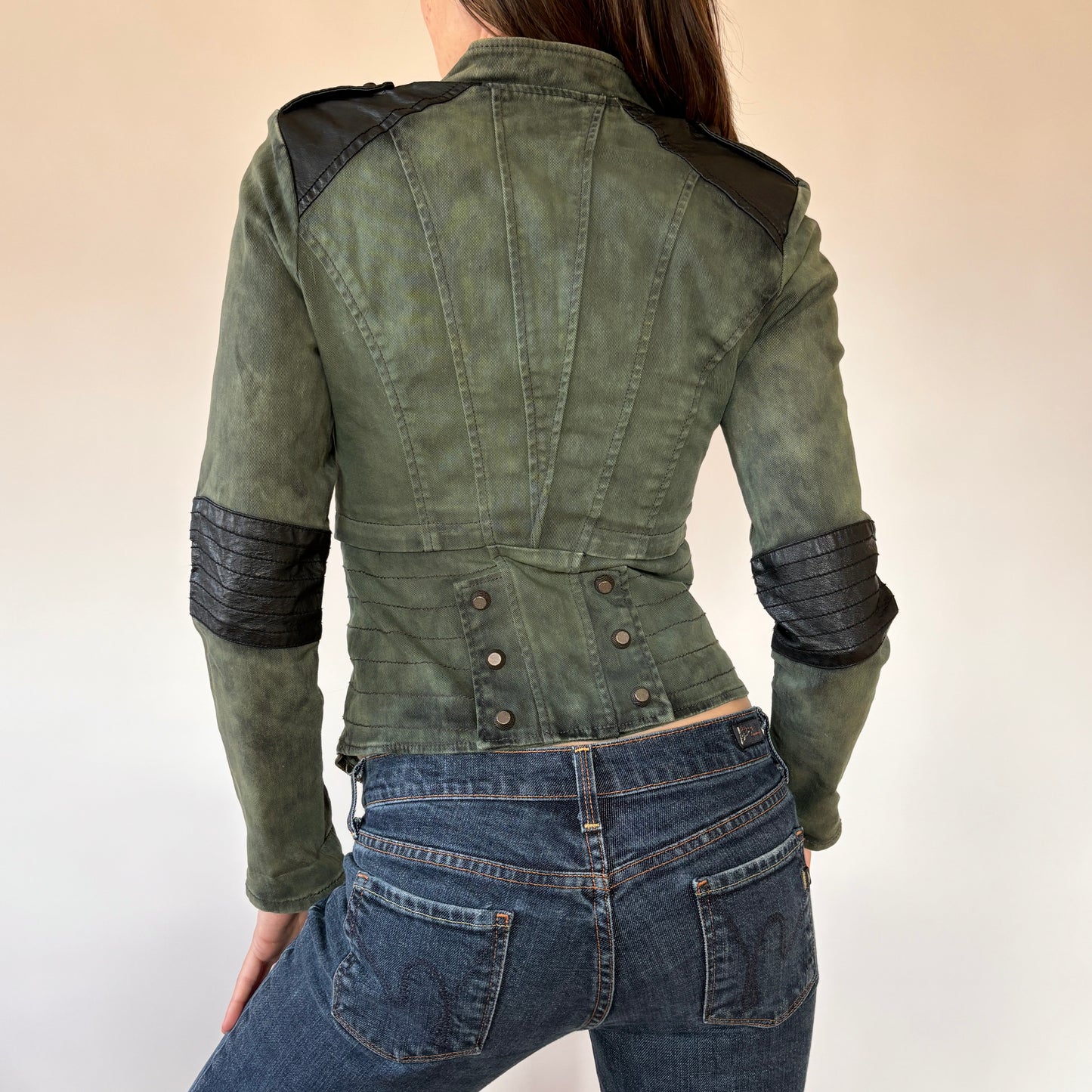 2000s Moto Zip Up Jacket (XS)