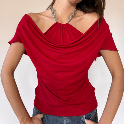 Y2K Slinky Red Top (L)