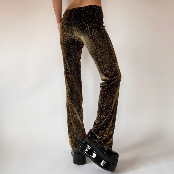 90s Velvet Snakeskin Pants (S)