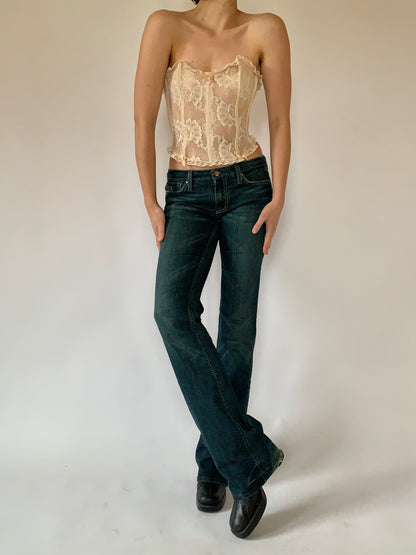 Y2K Dark Wash Jeans - Medium