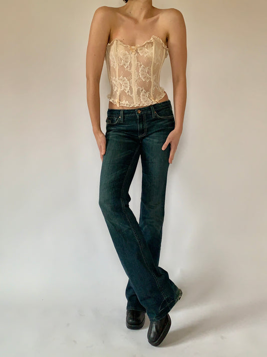 Y2K Dark Wash Jeans - Medium