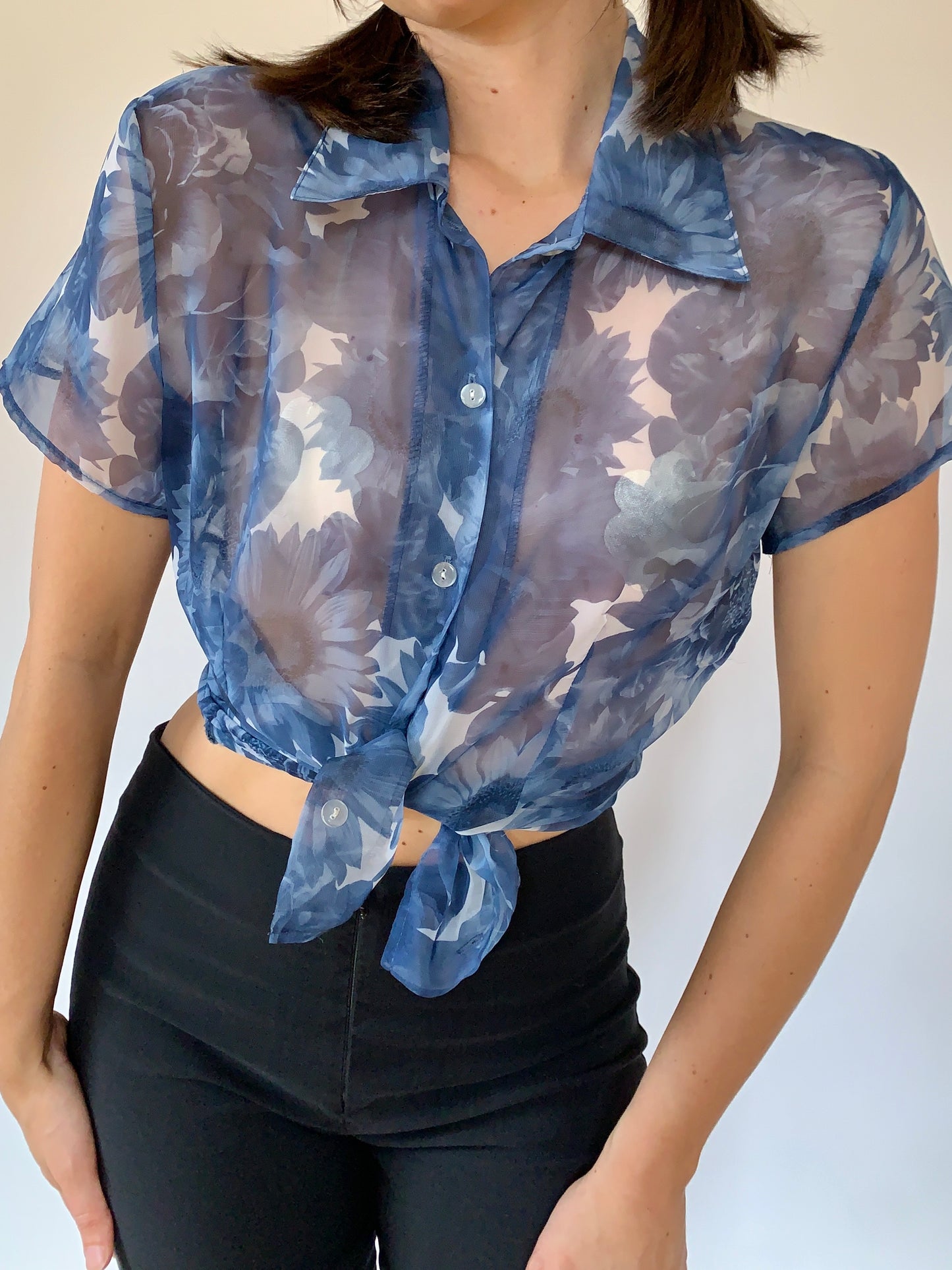 Vintage 1990s Sunflower Blouse