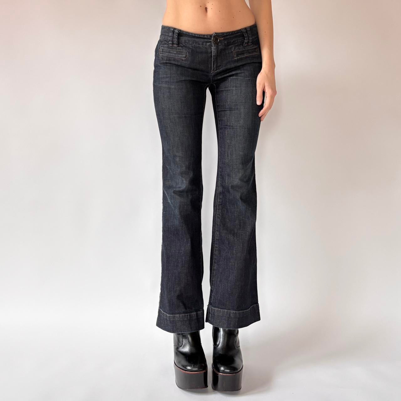 2000s Low Rise Dark Wash Jeans (XXS)