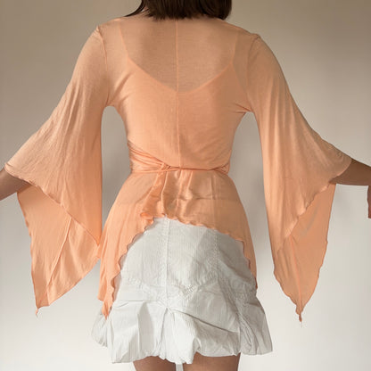 Y2K Peach Whimsy Top (S)