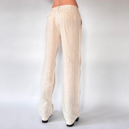 Deadstock 00s Linen Pinstripe Trousers (M)