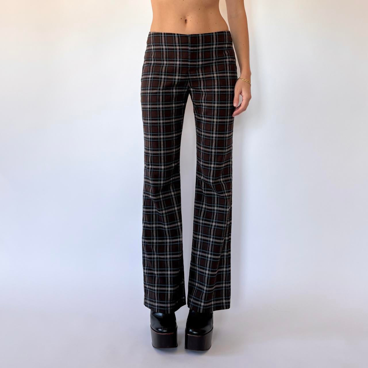 A. Byer Plaid Flares (S)