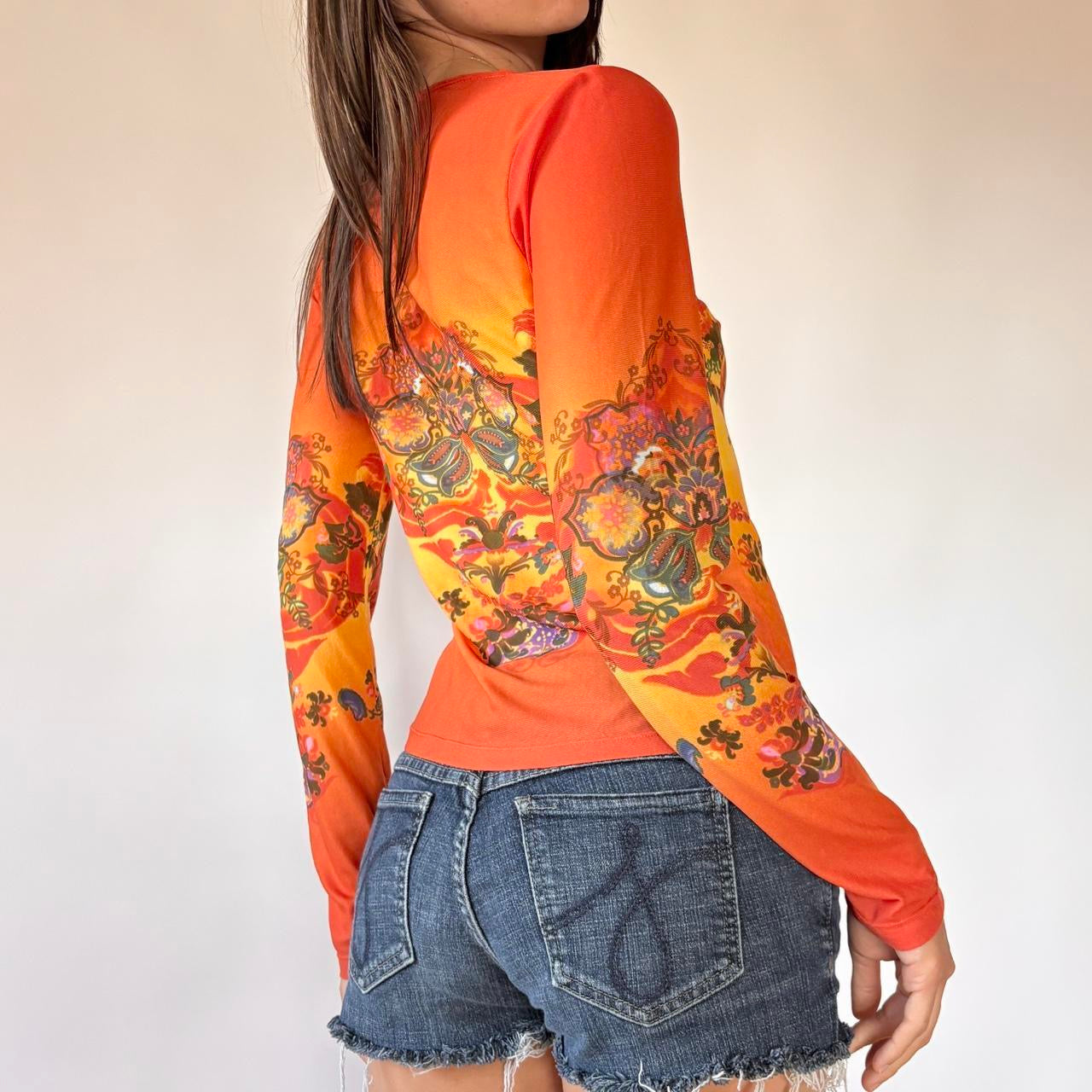 Y2K Mesh Sunset Top (M)