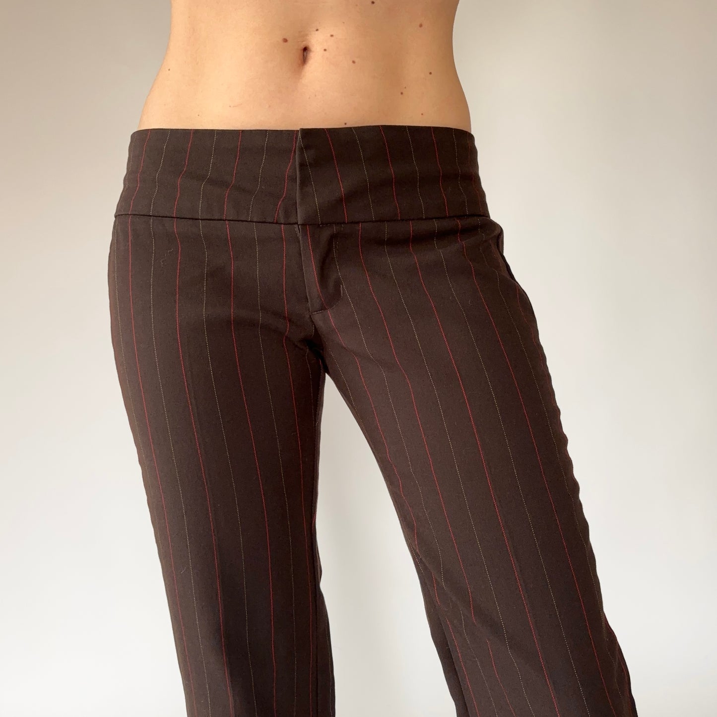 2000s Corpcore Pinstripe Trousers (S)