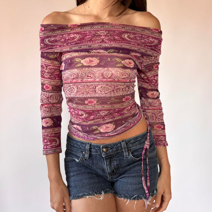 Y2K Mesh Roll Over Top (M)