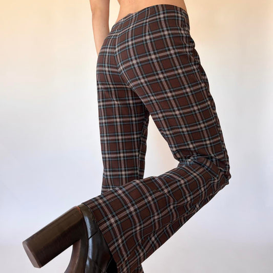 A. Byer Plaid Flares (S)