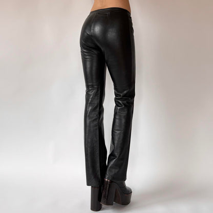 BCBG Low Rise Leather Pants (XS)