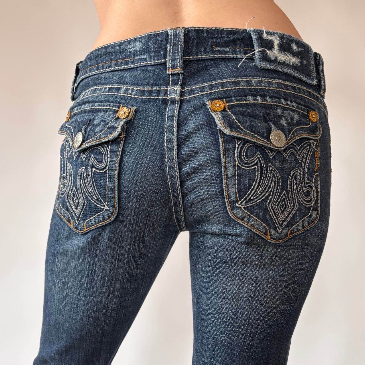 Y2K Mek Low Rise Bootcut Jeans (S/M)