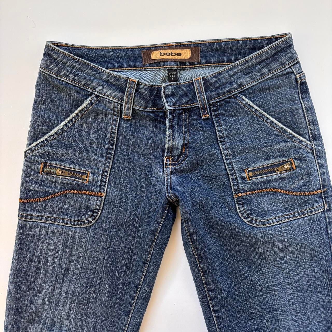 Y2K Bebe Low Rise Capri Jeans (XS)
