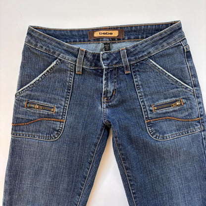 Y2K Bebe Low Rise Capri Jeans (XS)