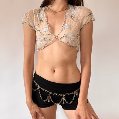 Deadstock Y2K Betsey Johnson Beaded Top (XS/S)