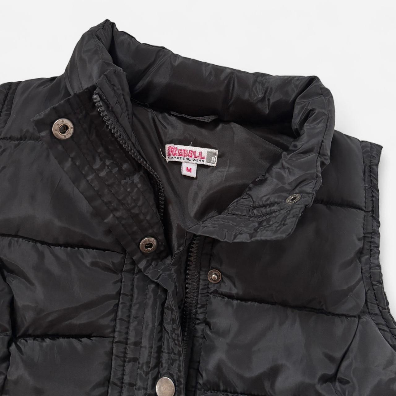 Y2K Black Puffer Vest (XS)