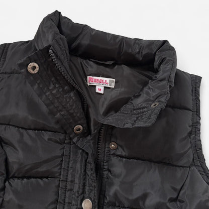 Y2K Black Puffer Vest (XS)