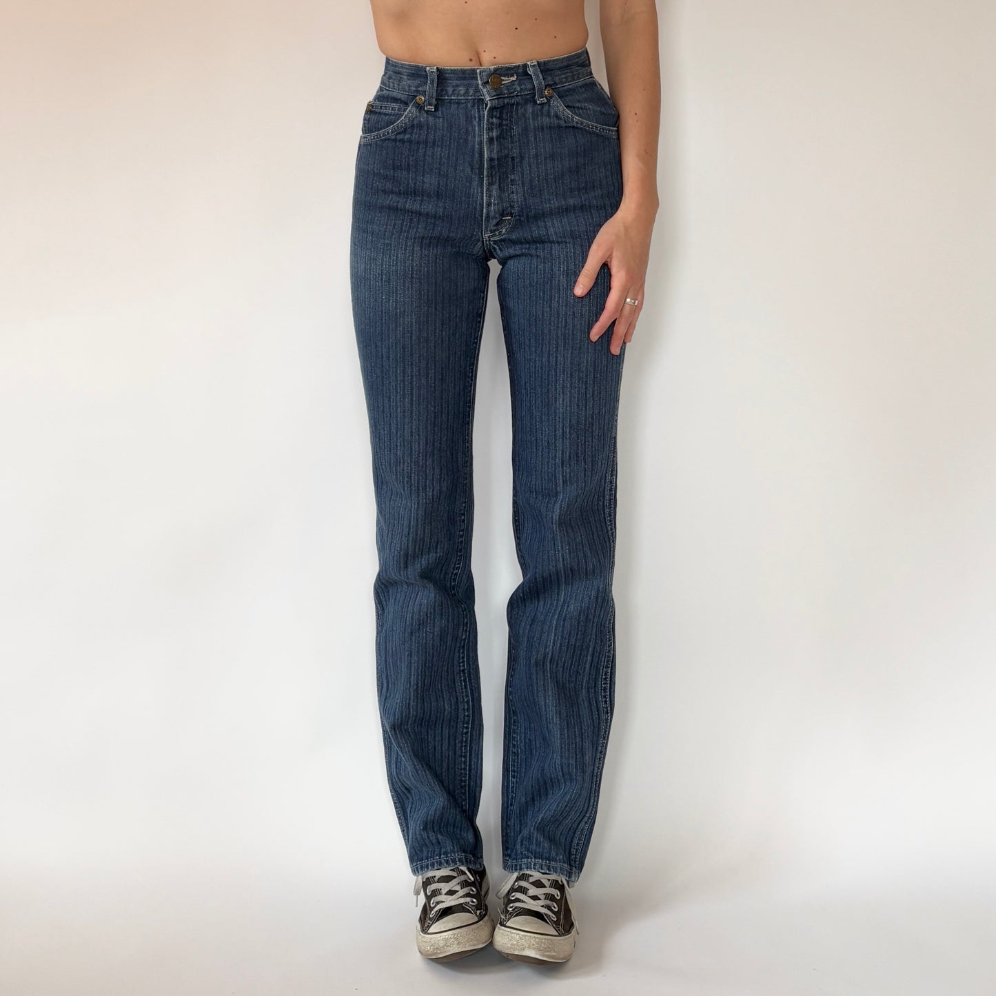 90s Lee Pinstriped Jeans (XXS)