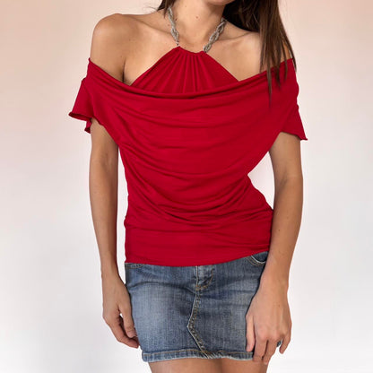 Y2K Slinky Red Top (L)