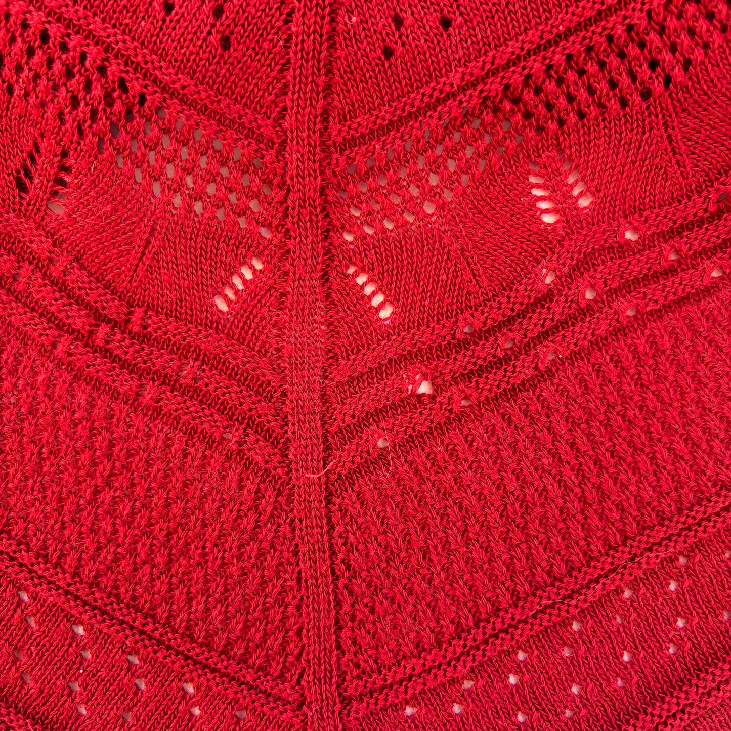 Y2K Crimson Off Shoulder Knit (XS)