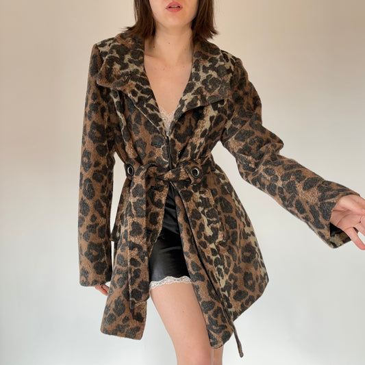 Via Spiga Leopard Coat (L)
