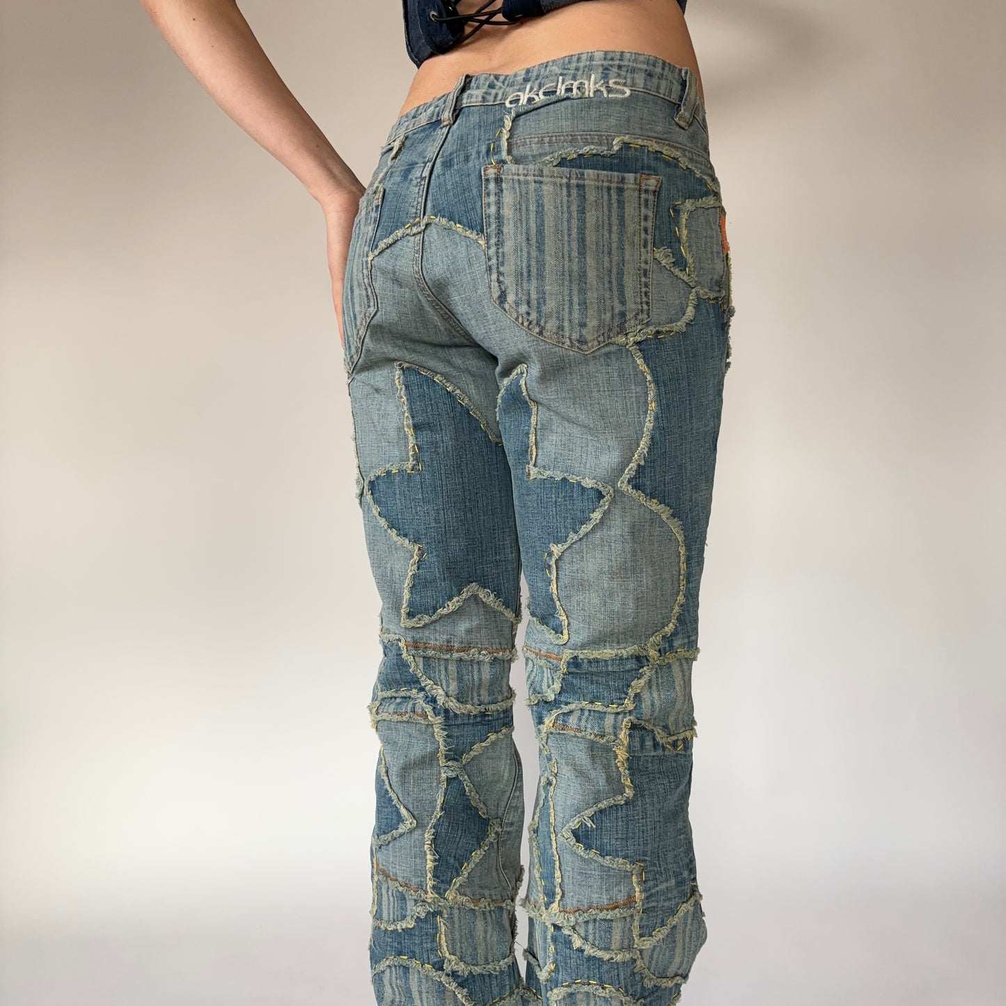 2000s Patchwork Jeans (S/M)