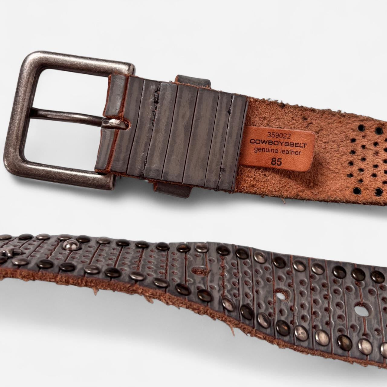 Star Studded Genuine Leather Belt