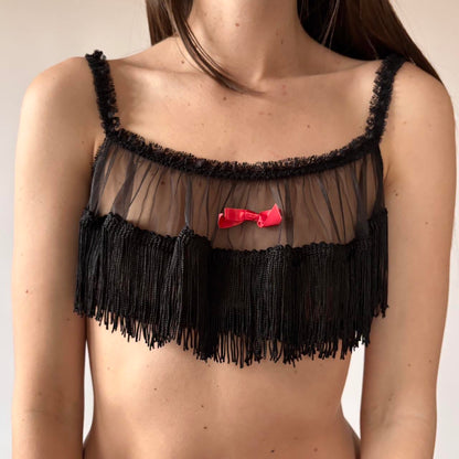Fringy Mesh Bralette (S)