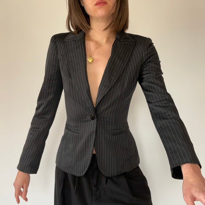 Bebe 2000s Pinstripe Blazer (XS)
