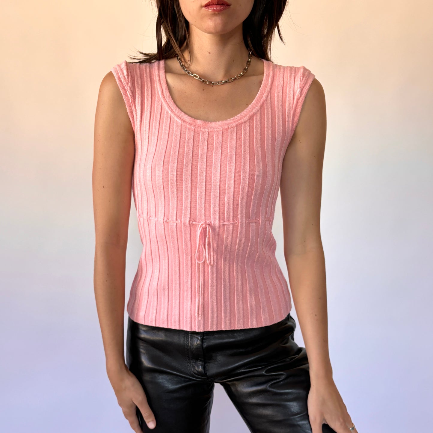 Y2K Babydoll Knit Top (S)