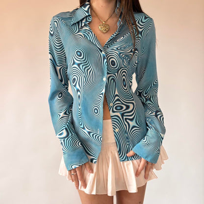 Y2K Benetton Psychedelic Cyber Top (S)