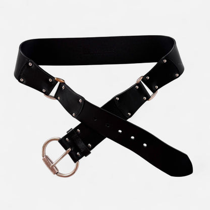 Linea Pelle Studded Leather Belt