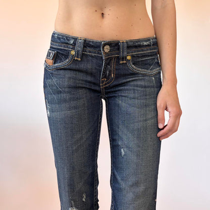 Y2K Distressed Low Rise Jeans (XS)