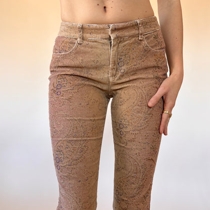 2000s Paisley Corduroy Trousers (XS)