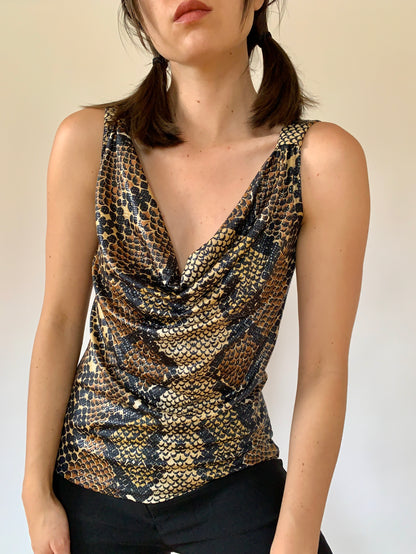 2000s Snakeskin Top