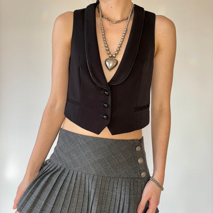 2000s Noir Vest (S)