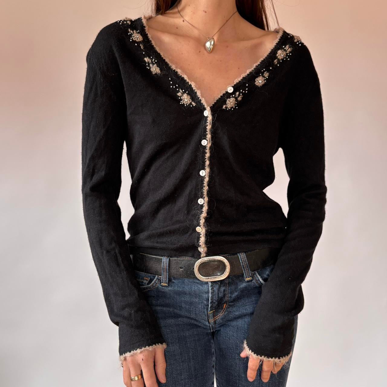 90s Silk & Cashmere Cardigan (S/M)