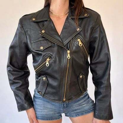 Bebe Leather Moto Jacket (M)